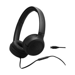 JBL Tune 530C Auriculares Diadema Circumaural con Cable USB-C para Música/Uso Diario - Negro (JBLT530CBLK)