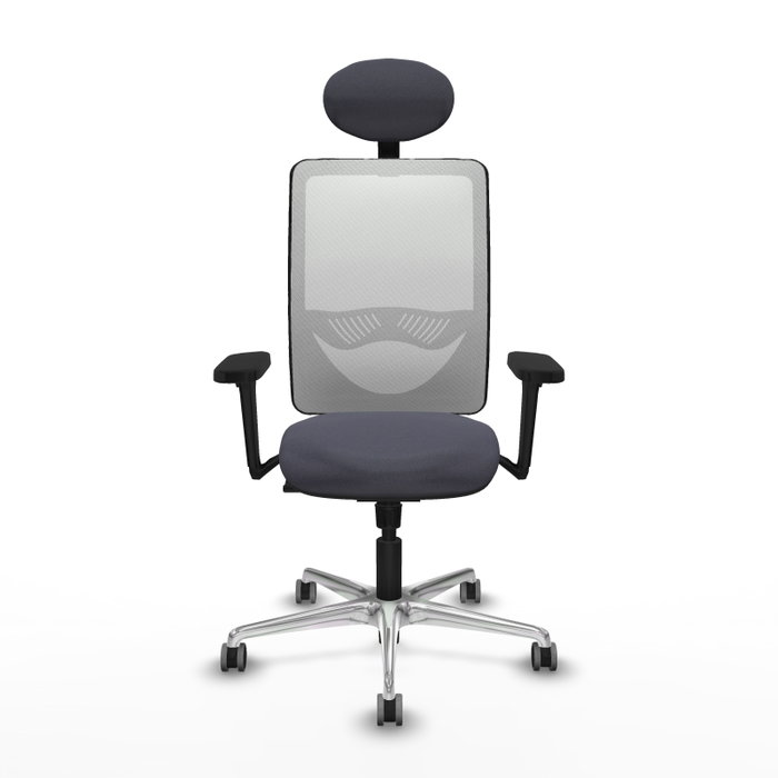 PIQUERAS Y CRESPO Silla de oficina Zulema con Mecanismo Sincro, Gris oscuro y Blanco PIQUERAS Y CRESPO Silla de oficina Zulema con Mecanismo Sincro, Gris oscuro y Blanco