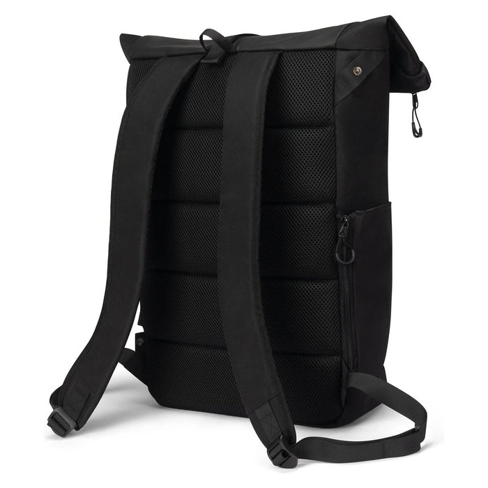 Dicota D32175-RPET Mochila COMMUTER Rolltop Urbana para Portátil 13-16 Zoll, 26L, Negro, Poliéster Reciclado