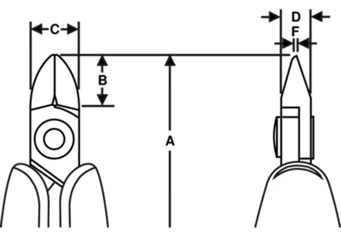 LINDSTRÖM Alicates de corte lateral ESD pavonados 112,5mm