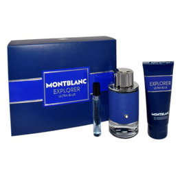 Mont Blanc Explorer Ultra Blue Gift Set 100ml EDP + 7.5ml EDP + 100ml Shower Gel