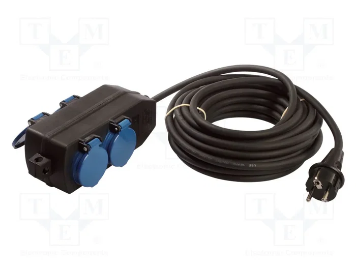 AS SCHWABE Prolongador de alimentación H07RN-F 3G1,5mm2 10m Negro AS SCHWABE Prolongador de alimentación H07RN-F 3G1,5mm2 10m Negro