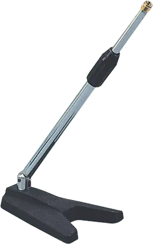 Quiklok Soporte Micrófono Corto Base Triangular Cromado