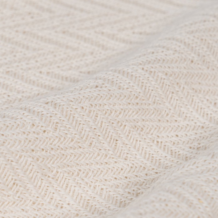 Plaid Espiga Crema Algodón Decoración 280 X 260 cm