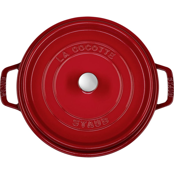 Staub Cocotte Redonda 26cm Rojo Cereza en Hierro Fundido
