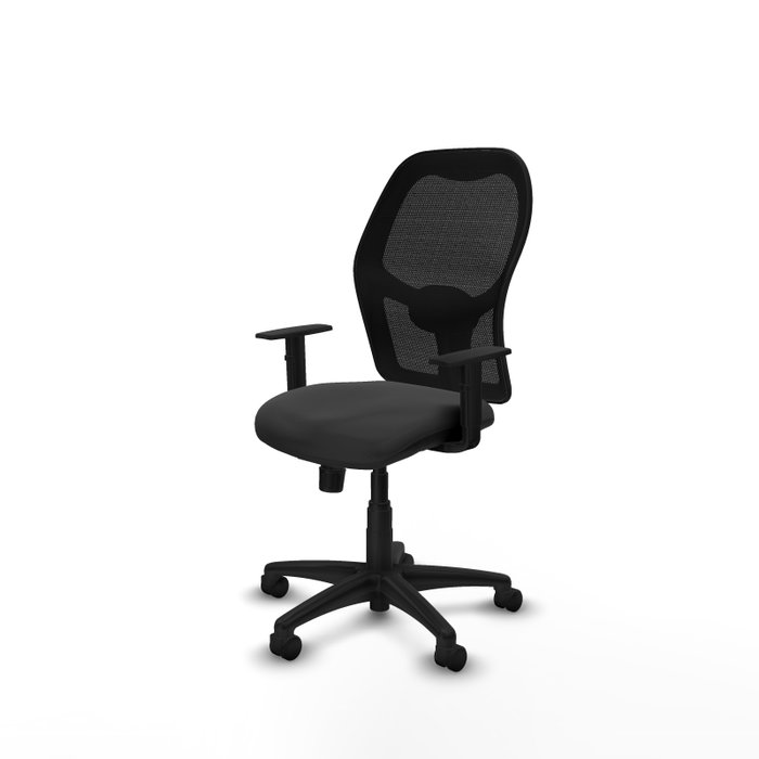 PIQUERAS Y CRESPO Silla de oficina Alocén, mecanismo Sincro, Gris oscuro/Negro
