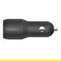 Belkin Cargador de Coche CCD001BT1MBK 24W Doble Puerto USB-A con Cable USB-A a Lightning 1m Negro - Carga Rápida