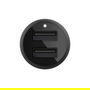 Belkin Cargador de Coche CCD001BT1MBK 24W Doble Puerto USB-A con Cable USB-A a Lightning 1m Negro - Carga Rápida