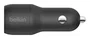 Belkin Boost Charge - Cargador de coche USB-A de 24W (2 puertos) y 2.4A con cable Lightning 1m, color negro, para iPhone