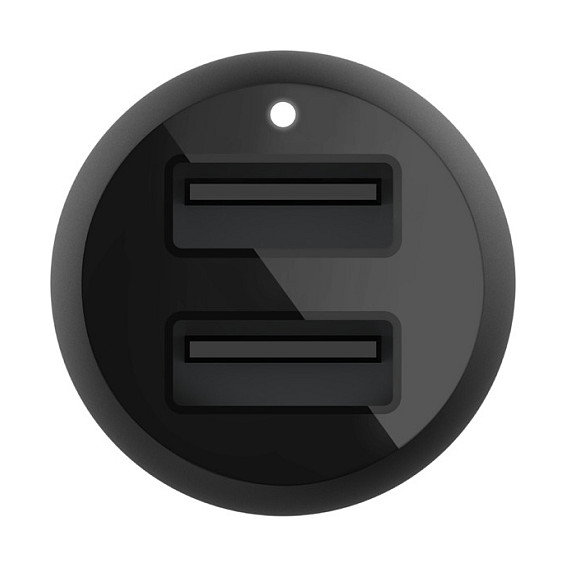 Belkin Boost Charge Cargador de Coche 24W con Doble USB-A y Cable Lightning 1m Negro