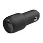 Belkin Boost Charge Cargador de Coche 24W con Doble USB-A y Cable Lightning 1m Negro