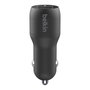 Belkin Boost Charge Cargador de Coche 24W con Doble USB-A y Cable Lightning 1m Negro