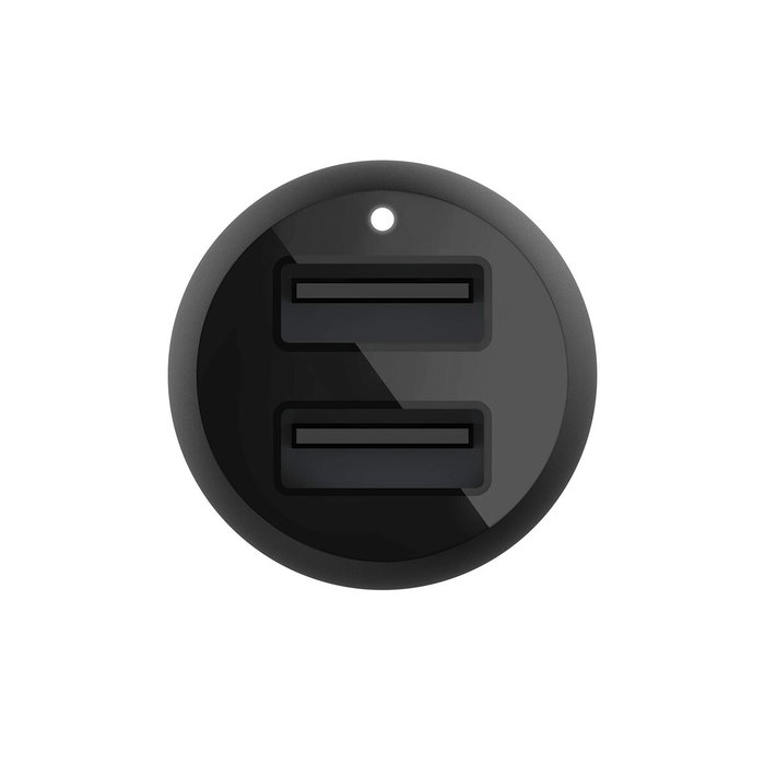 Belkin Boost Charge Cargador de Coche 24W con Doble USB-A y Cable Lightning 1m Negro