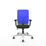 PIQUERAS Y CRESPO Silla de oficina Motilla con mecanismo Sincro/Traslack Azul y Negro