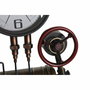 DKD Home Decor Surtido de 2 Relojes de Pared de Hierro con Termómetro