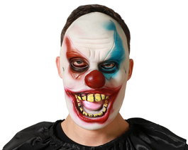 Máscara De Payaso Terrorífico De Vinilo Para Halloween Hombre Adulto