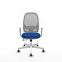 PIQUERAS Y CRESPO Silla de oficina Cilanco Azul y Gris con Mecanismo Sincro/Traslack