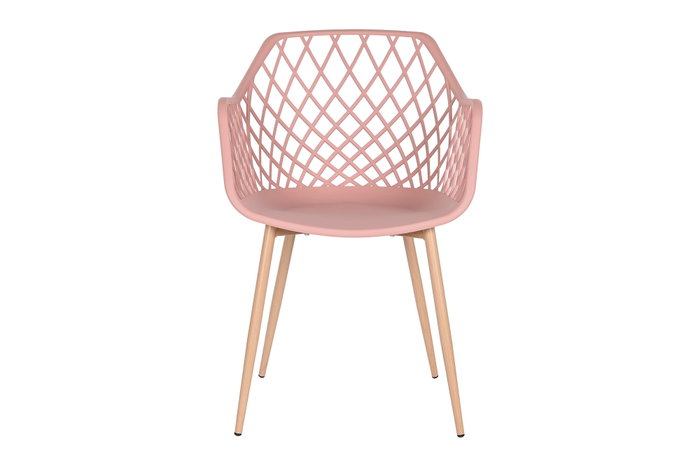 DKD Home Decor Silla PP Metal Coral