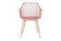 DKD Home Decor Silla PP Metal Coral