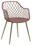 DKD Home Decor Silla PP Metal Coral
