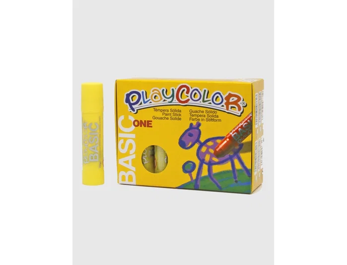 Playcolor Témpera Sólida Basic One Amarillo 12 Unidades