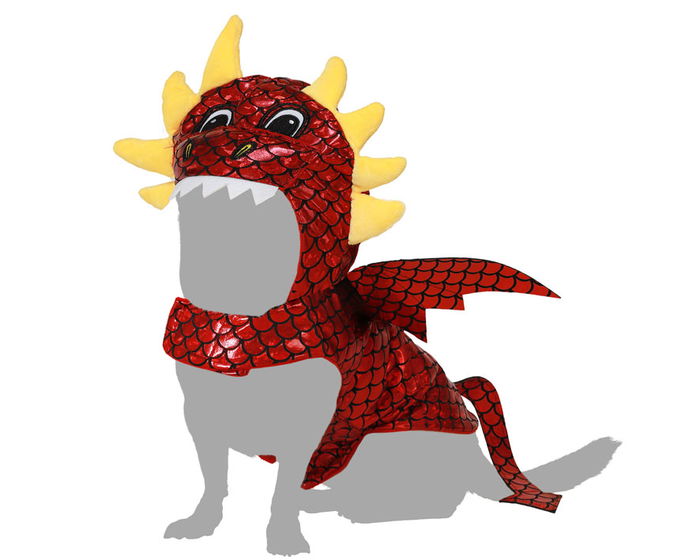 Disfraz Para Mascota Dragón Rojo Talla L Disfraz Para Mascota Dragón Rojo Talla L