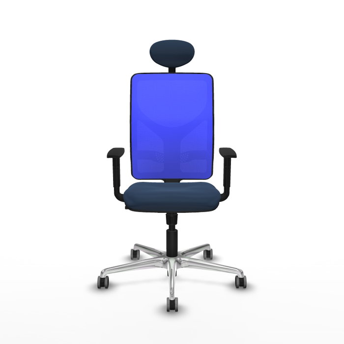 PIQUERAS Y CRESPO Silla de oficina Motilla con mecanismo Sincro, Azul