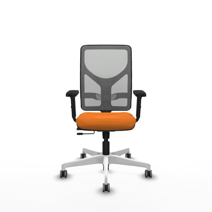 PIQUERAS Y CRESPO Silla de oficina Motilla con mecanismo Sincro/Traslack, Naranja y Gris