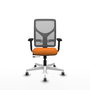PIQUERAS Y CRESPO Silla de oficina Motilla con mecanismo Sincro/Traslack, Naranja y Gris
