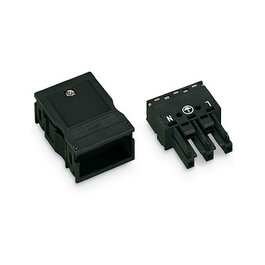 WAGO 770-103 Bornera de 3 polos, negro