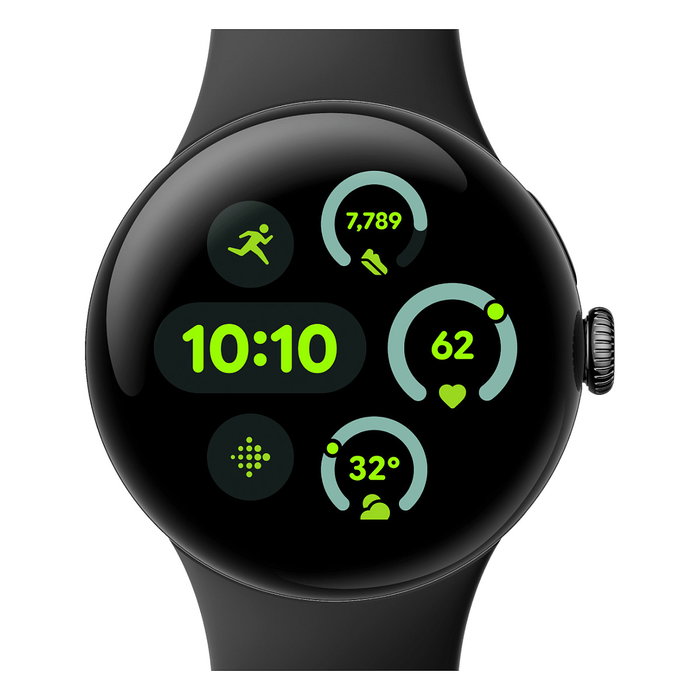 Google Pixel Watch 3 (41mm) WiFi Reloj Inteligente GPS 5 ATM Wear OS - Correa Obsidian Negro