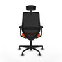 PIQUERAS Y CRESPO Silla de oficina Mardos con mecanismo Sincro/Traslack, Naranja y Negro