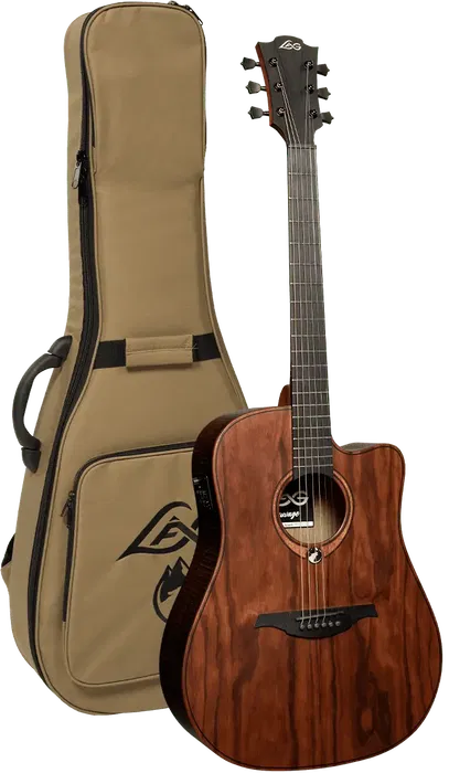 LAG Guitarra Acústica Electroacústica Dreadnought Cutaway A/E Natural Satinado Sauvage Lag LAG Guitarra Acústica Electroacústica Dreadnought Cutaway A/E Natural Satinado Sauvage Lag