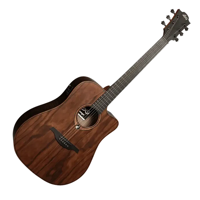 LAG Guitarra Acústica Electroacústica Dreadnought Cutaway A/E Natural Satinado Sauvage Lag LAG Guitarra Acústica Electroacústica Dreadnought Cutaway A/E Natural Satinado Sauvage Lag