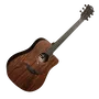 LAG Guitarra Acústica Electroacústica Dreadnought Cutaway A/E Natural Satinado Sauvage Lag