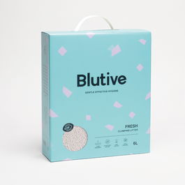 Blutive Arena Aglomerante Fresh 6L, Ultra Absorción, Control de Olor, Sin Polvo, Ecológica