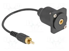 DeLOCK Cable RCA tipo D macho a hembra negro 20 cm