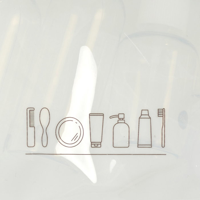 Jet Lag Neceser de Viaje Transparente con 5 Botes Reutilizables Autorizado en Cabina de Avión 19.5x4x13.5 cm