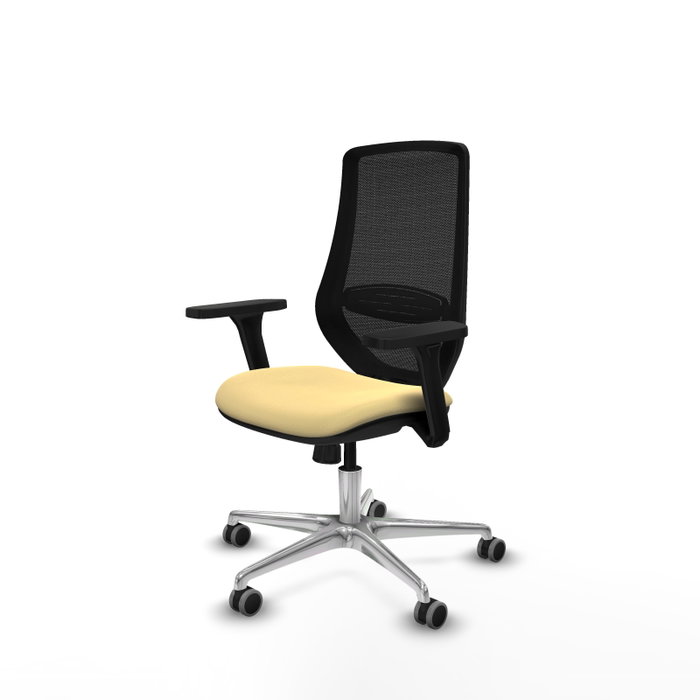 PIQUERAS Y CRESPO Silla de oficina Mardos con mecanismo Sincro, Crema y Negro PIQUERAS Y CRESPO Silla de oficina Mardos con mecanismo Sincro, Crema y Negro