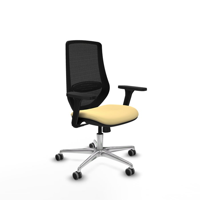 PIQUERAS Y CRESPO Silla de oficina Mardos con mecanismo Sincro, Crema y Negro PIQUERAS Y CRESPO Silla de oficina Mardos con mecanismo Sincro, Crema y Negro