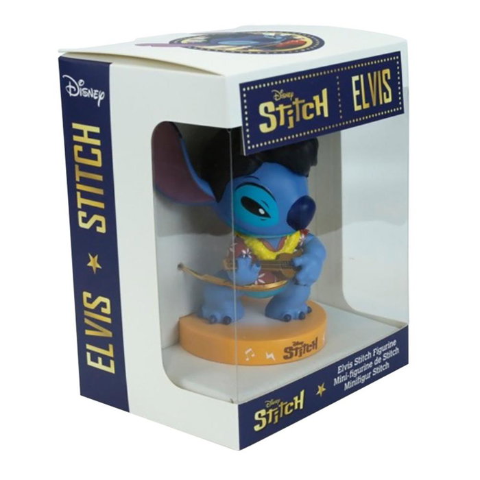 Enesco Figura Disney Stitch Elvis Camisa Hawaiana Coleccionable Resina Pintada a Mano