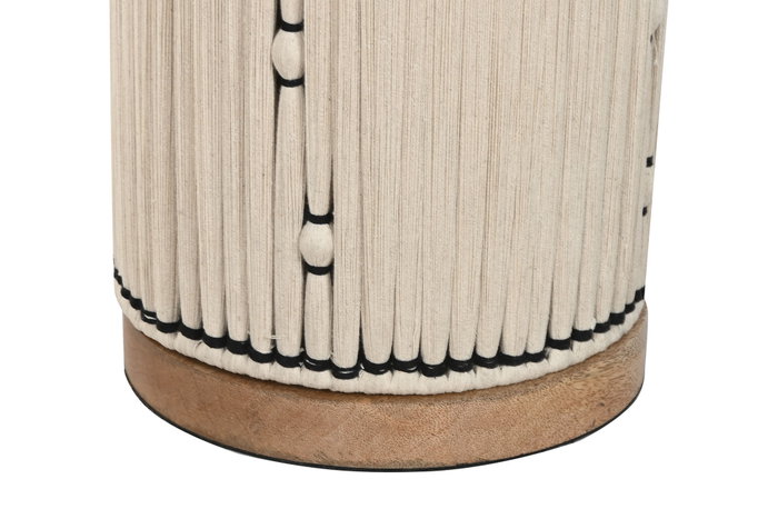 DKD Home Decor Lámpara de Pie Algodón y Rafia Nudo Natural
