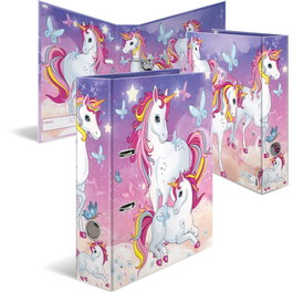 HERMA Motiv-Ordner A4 Einhorn Archivador de anillas Multicolor