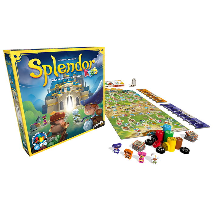 Space Cow Splendor Kids - Juego de Mesa Infantil de Estrategia para Niños a Partir de 6 Años, 2-4 Jugadores, Tablero Modular, en Español