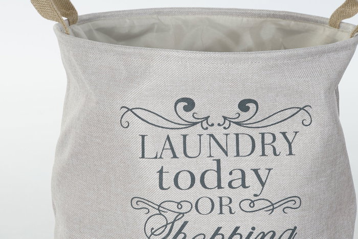 DKD Home Decor Cesta Poliéster Laundry Today Pack de 3 (Surtido) de 39x39x41 cm DKD Home Decor Cesta Poliéster Laundry Today Pack de 3 (Surtido) de 39x39x41 cm
