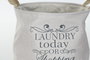 DKD Home Decor Cesta Poliéster Laundry Today Pack de 3 (Surtido) de 39x39x41 cm