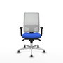 PIQUERAS Y CRESPO Silla de oficina Horna con mecanismo Sincro, Azul y Blanco