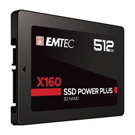 EMTEC X160 SSD Interno 512GB SATA III 2.5" 520 MB/s 500 MB/s QLC 3D NAND para PC y Portátil