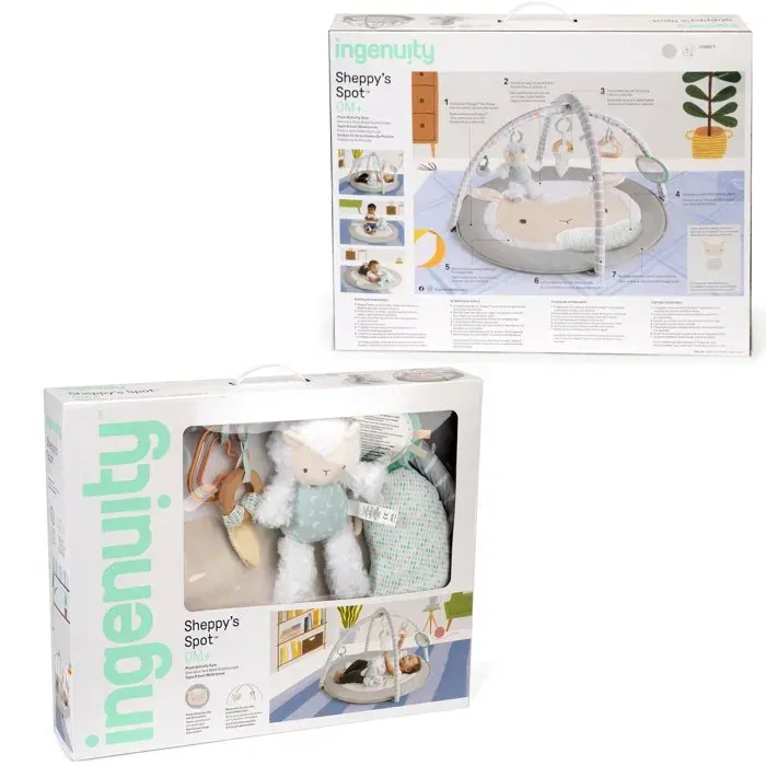 Ingenuity Gimnasio de Felpa Sheppy's Spot con Cojín de Apoyo y 5 Juguetes Extraíbles