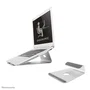 Neomounts NSLS025 Soporte Ergonómico para Portátil de Aluminio Plata, Ajustable, Compatible 10"-17" (43.2 cm) y MacBook, Para Escritorio, Cable Management